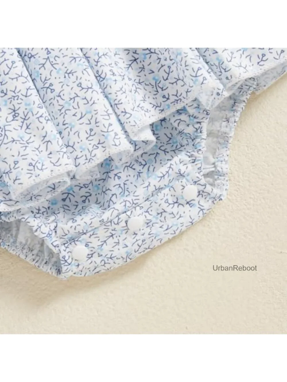 Baby Girl Floral Romper Dress with Tutu Bodysuit Short Sleeve
